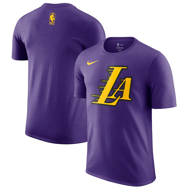 Men's Los Angeles Lakers Purple 2024/25 City Edition Essential Logo T-Shirt